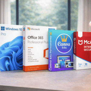 Pack emprendedor  Windows 10 PRO + Office 365 + Canva edu+McAfee